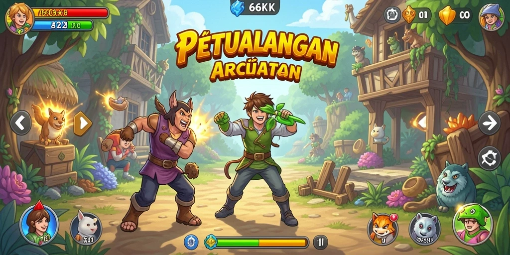 Tampilan gameplay menarik dari 66K yang penuh tantangan.