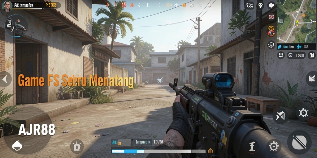 Gameplay intens AJR88 menampilkan aksi tembak-menembak yang seru.