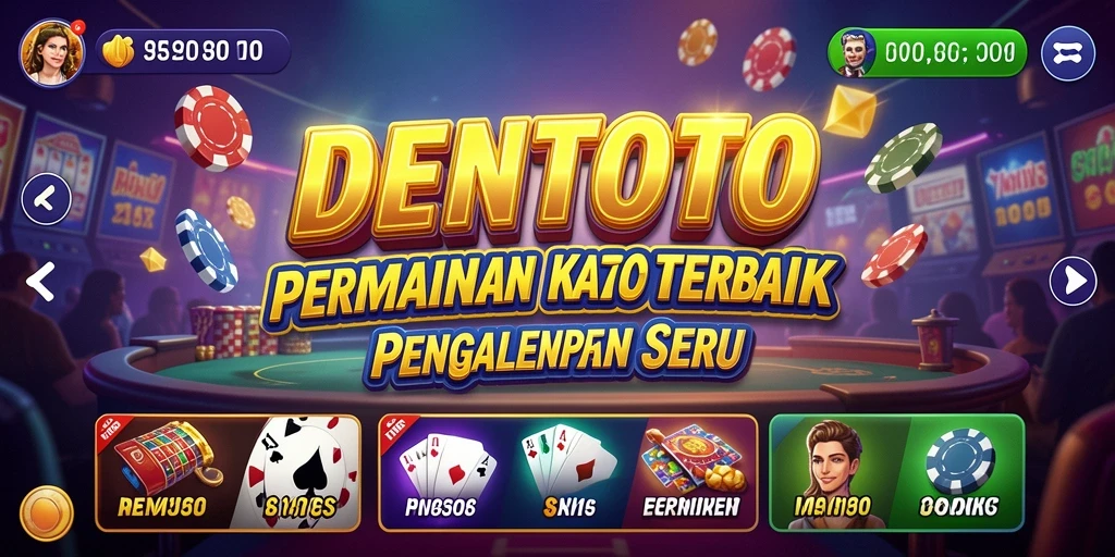 Screenshot DENTOTO menampilkan gameplay seru di kasino virtual.