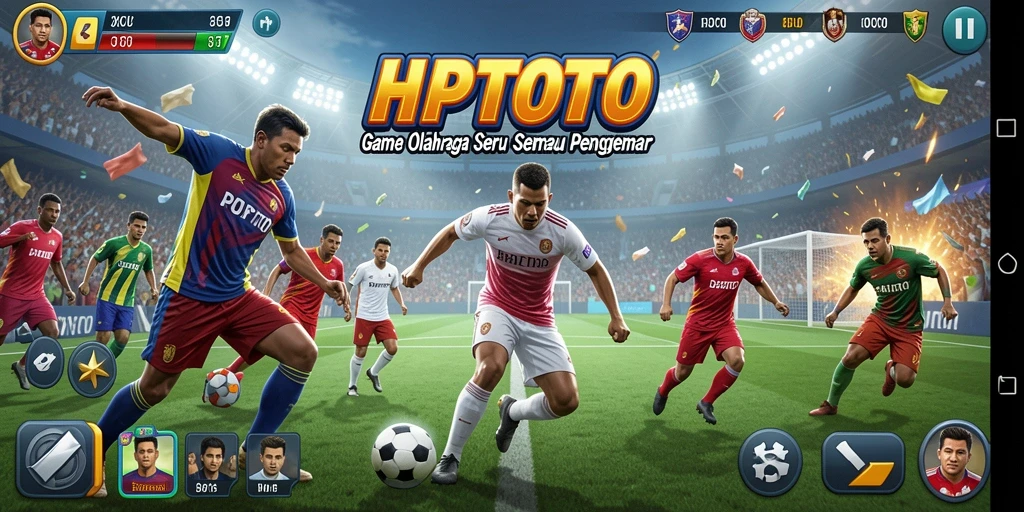 Tampilan gameplay seru HPTOTO dengan pemain beraksi.