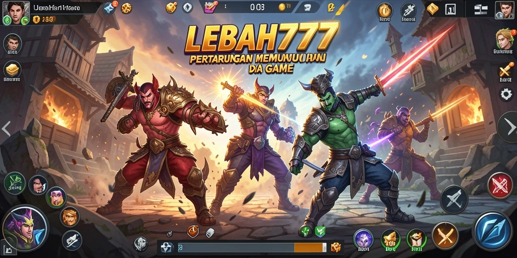 Tampilan gameplay seru saat bertarung di LEBAH777.