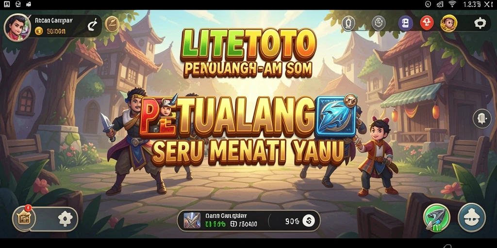 Tampilan gameplay LITETOTO dengan karakter menjelajah dunia petualangan.