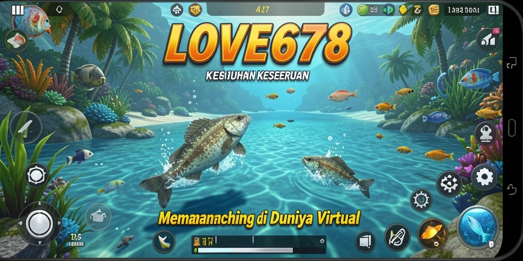 Gambar menampilkan gameplay memancing yang seru di LOVE678.
