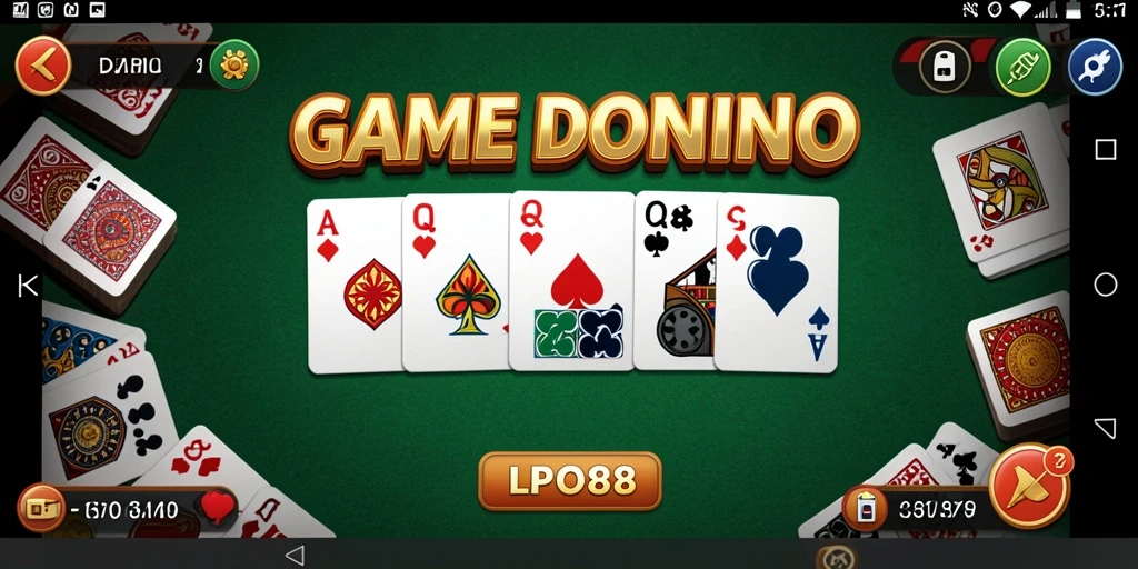 Tampilan gameplay seru dalam aplikasi LPO88 yang menampilkan permainan Domino.