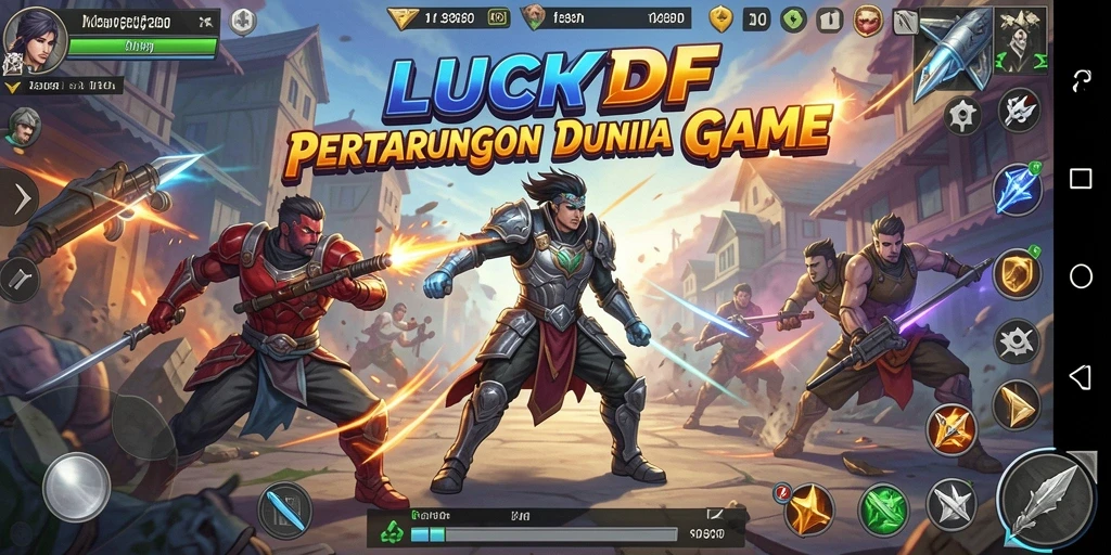 Gameplay seru saat karakter bertarung di arena penuh aksi.