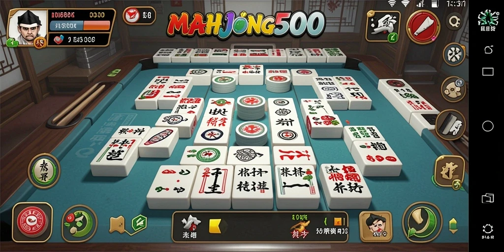 Tampilan gameplay yang menegangkan saat memancing di MAHJONG500.