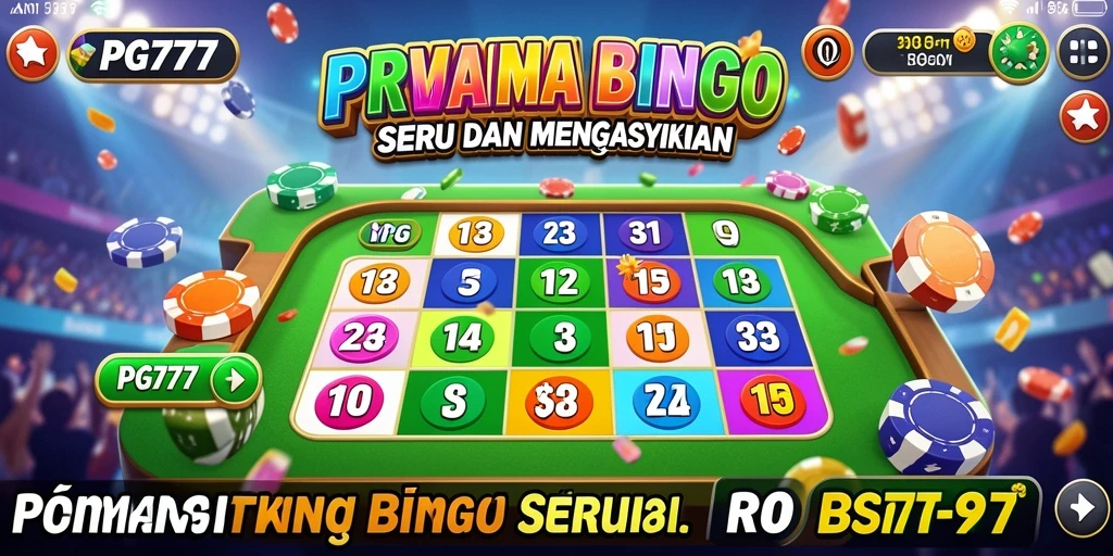 Tampilan seru dari gameplay PG777 dalam permainan Bingo.