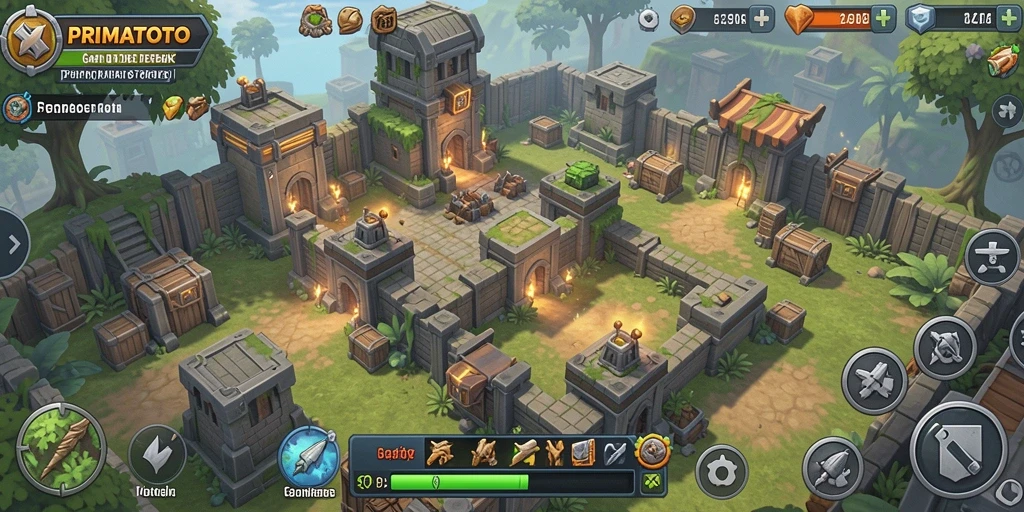 Gameplay menarik dari PRIMATOTO dalam mode Tower Defense.