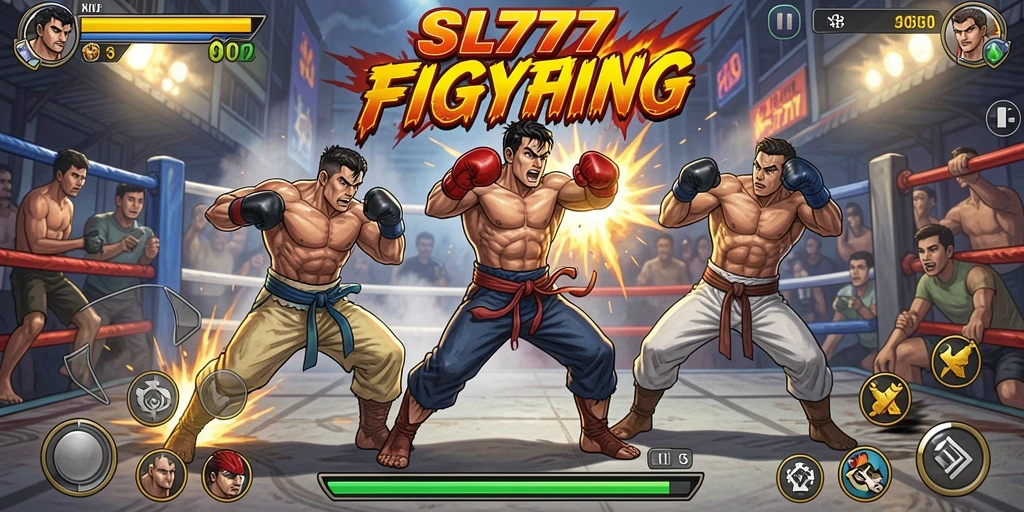 Gameplay SL777 menunjukkan pertarungan seru dengan karakter unik dan grafis menawan.