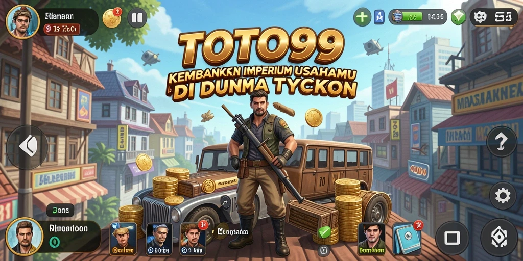 Screenshot gameplay TOTO99 menampilkan pengelolaan bisnis yang seru.
