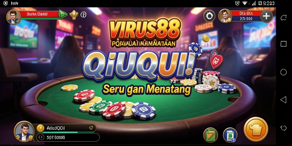 Tampilan permainan QiuQiu VIRUS88 yang menarik dan menantang.