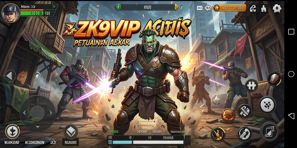 Tangkapan layar ZK9VIP menampilkan aksi mendebarkan dalam gameplay.